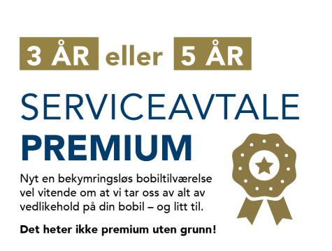 3 eller 5 år Serviceavtale Premium!