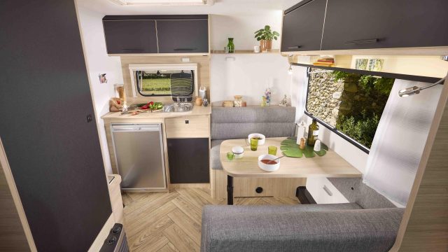 Interiørbilde av Caravelair sport